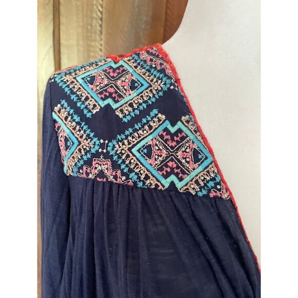 American Eagle Outfitters‎ Size Large Open Cotton Cardigan w/ Western Embroidery - Picture 2 of 6